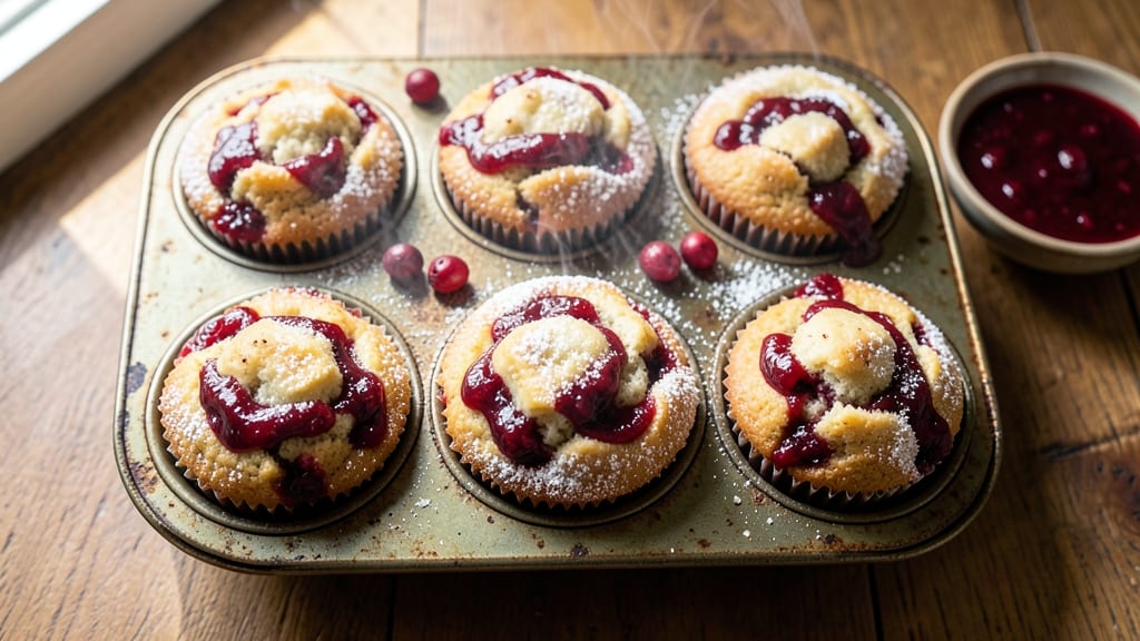 Cranberry Sauce Muffins Recipe: Tart-Sweet Bites With Hidden Fruit Swirls