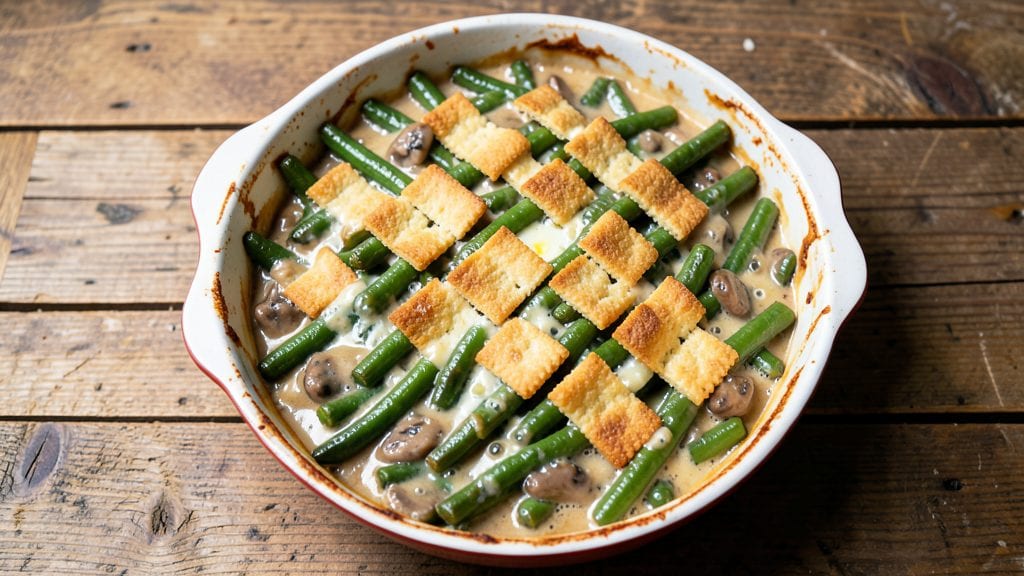 French Green Bean Casserole Recipe With Worcestershire Sauce: Crispy Top, Umami-Packed Comfort