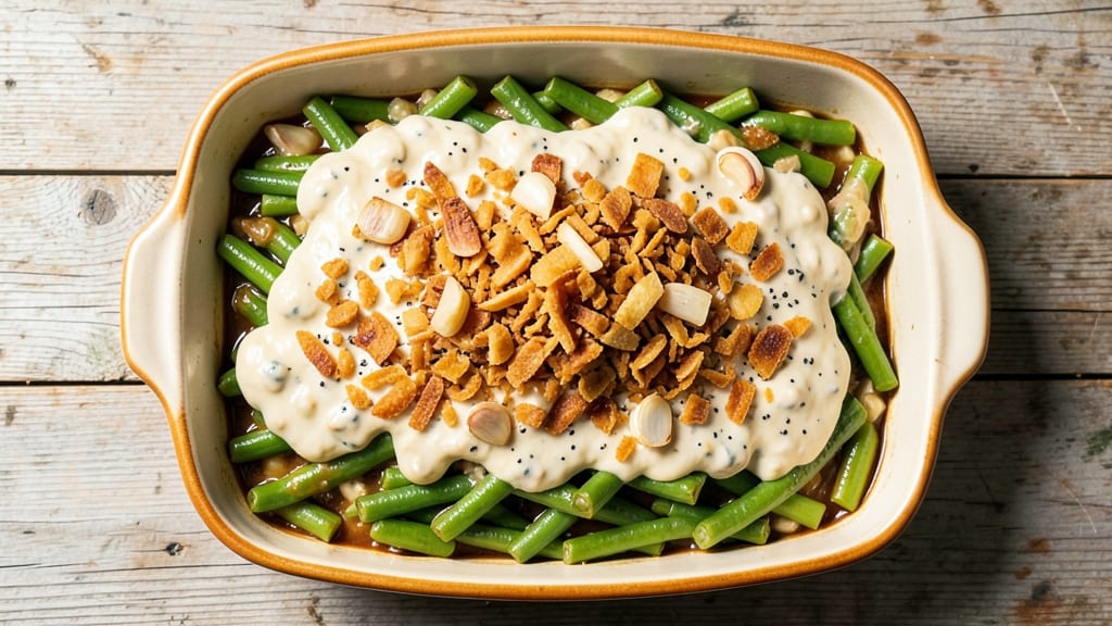 French's Green Bean Casserole Recipe With Soy Sauce: Umami-Kissed Crispy-Top Comfort